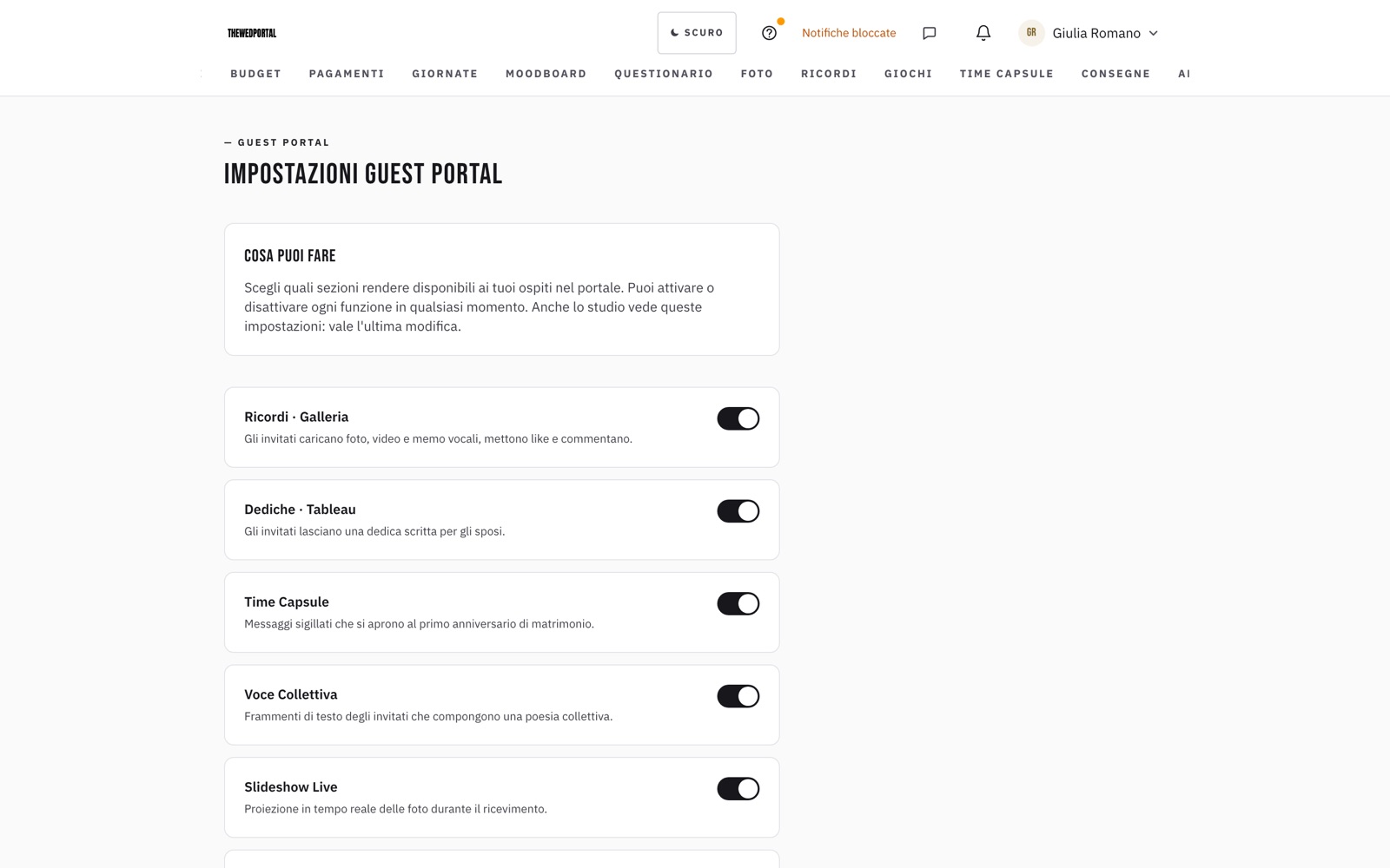 Screenshot: setting up the guest app