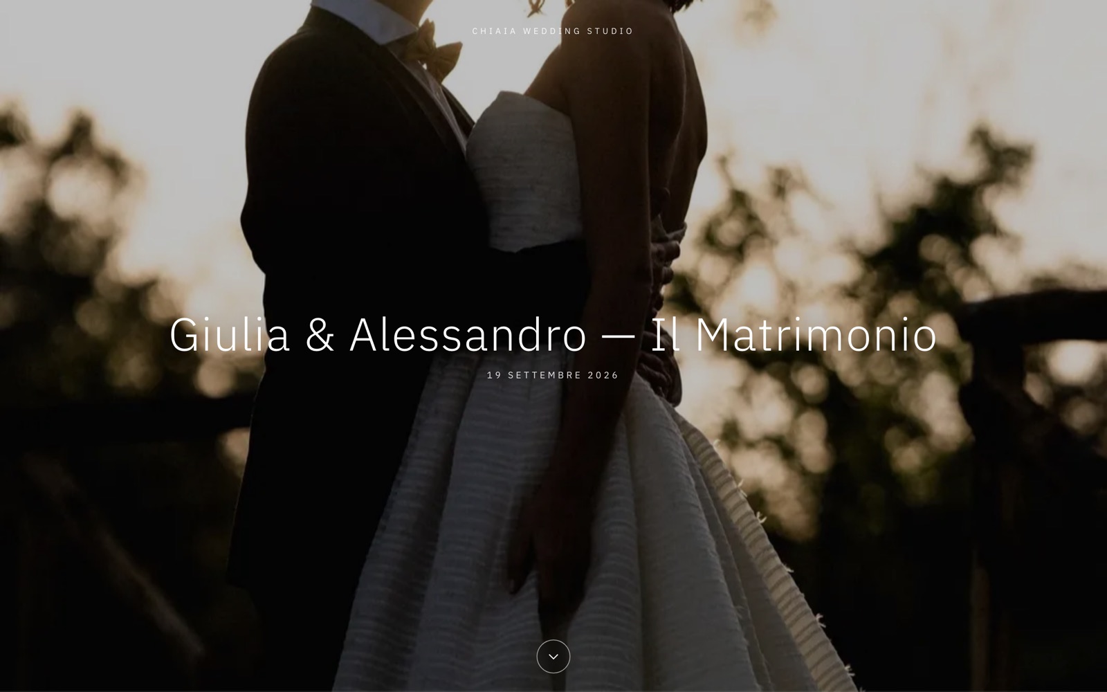 Screenshot: the gallery as the couple sees it